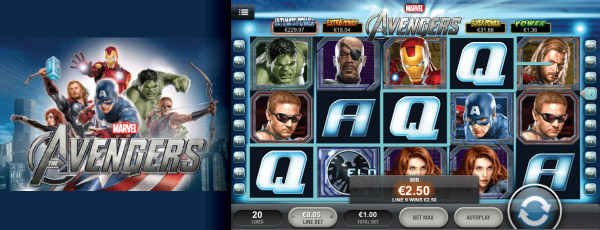 Playtech The Avengers Slot Screenshot