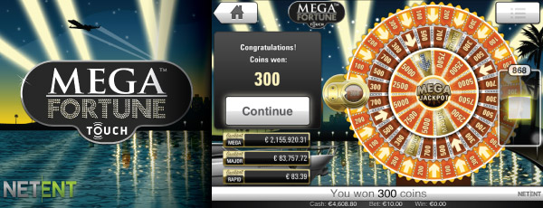 Mega Fortune Mobile Slot Jackpot Wheel Example