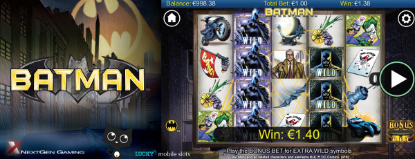 Batman Mobile Slot Screenshot