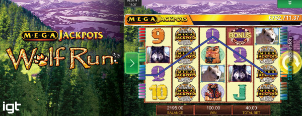 IGT MegaJackpots Wolf Run Mobile Slot Main Game