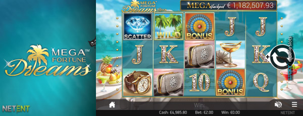 Mega Fortune Dreams Touch Mobile Slot Reels
