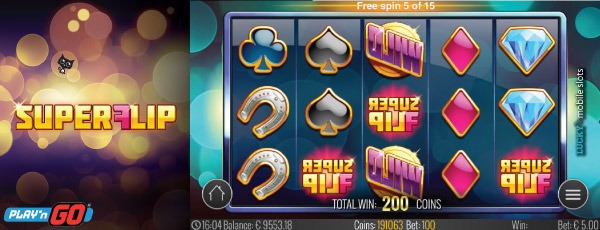 Play'n GO Super Flip Mobile Slot Free Spin Feature