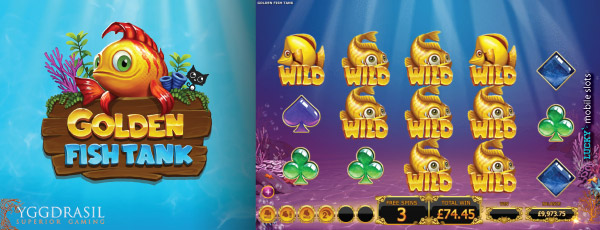 Yggdrasil Golden Fish Tank Mobile Slot Bonus Screenshot
