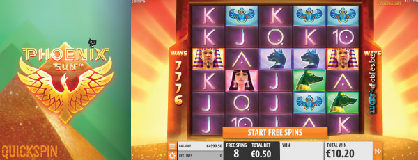 Phoenix Sun Mobile Slot Free Spins