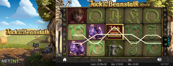 NetEnt Jack and the Beanstalk Mobile Slot Machine