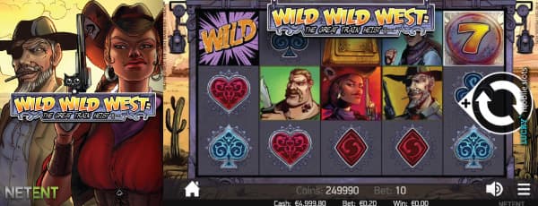 NetEnt Wild Wild West Touch Slot Screenshot