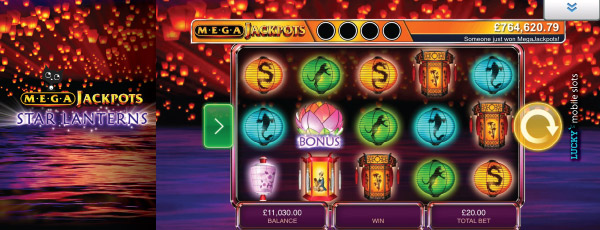 IGT Star Lanterns Mobile Slot Main Game