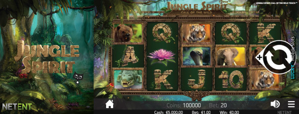 NetEnt Jungle Spirit Touch Slot Reels
