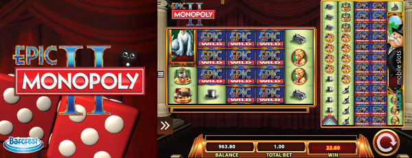 Epic Monopoly II Mobile Slot Machine Reels