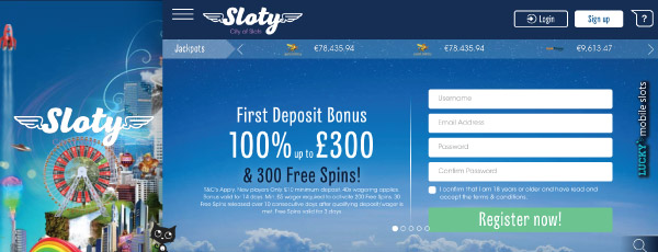 Sloty Casino Bonus With Free Spins On Mobile