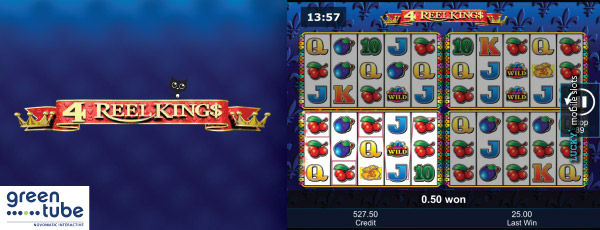Greentube 4 Reel Kings Slot Machine On iPad