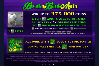 Break da Bank Again Jackpot Features