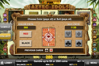 Aztec Idols Gamble Feature