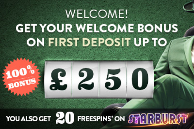 Get 20 Free Spins on Starburst, Victorious, Mega Fortune or Robin Hood (UK only)