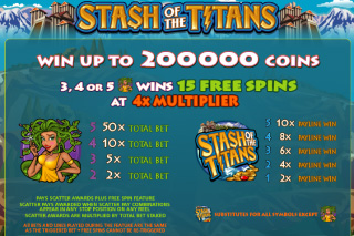 Stash of the Titans Bonus Table