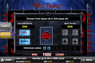 Wild Blood Gamble Feature