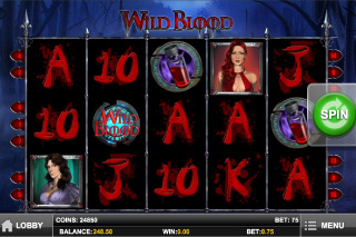 Wild Blood Mobile Slot Screenshot