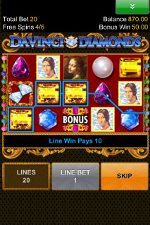 Da Vinci's Diamonds Free Spins