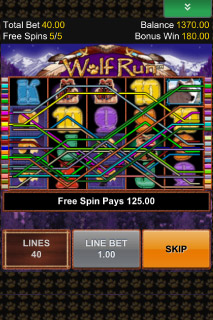 Wolf Run Mobile Slot Free Spins Win