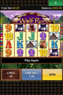 Wolf Run Mobile Slot Screenshot