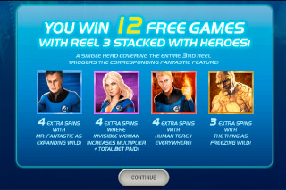 Fantastic Four Mobile Slot Free Spins