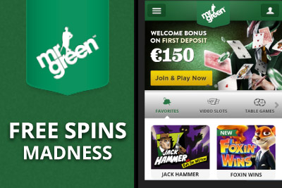 Get up to 40 Free Spins + your chance to win an iPhone 5S at Mr Green Mobile Casino