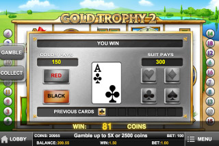 Gold Trophy 2 Gamble Feature
