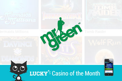 Mr Green Mobile Casino of the Month for September - 100% Welcome Bonus