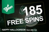 Get 185 Free Spins with Mr Greens' Halloween Promotion: valid from 25th Oct