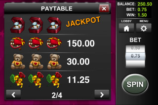 Gift Shop Classic Mobile Slot Paytable