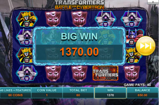 Transformers Mobile Slot Big Win
