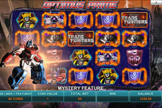 Transformers Mobile Slot Optimus Prime Bonus