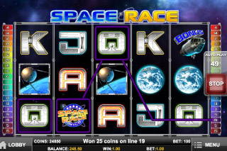 Space Race Mobile Slot Screenshot