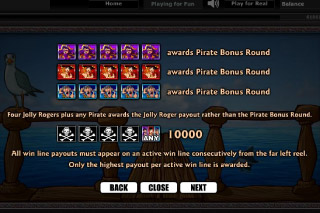 Pirate Radio Mobile Slot Paytable