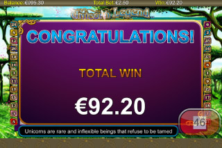 Unicorn Legend Mobile Slot Win