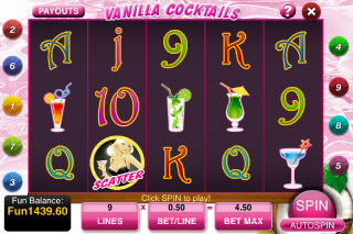 Vanilla Cocktails Mobile Slot Screenshot