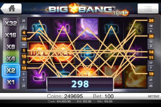 Big Bang Touch Mobile Slot Winning Lines
