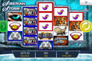 Siberian Storm Mobile Slot Screenshot
