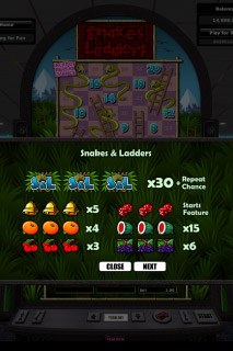 Snakes & Ladders Mobile Slot Paytable