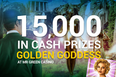 Win A Share of 15,000 With Mr Green Casino Playing Golden Goddess