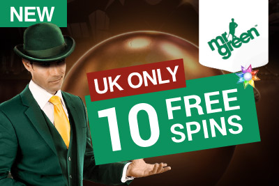 Get your 10 Free Spins UK Casino Bonus at Mr Green