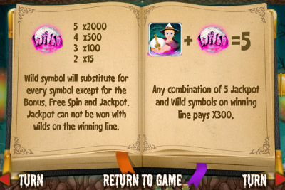 Which Witch Android Slot Paytable