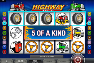 Highway Kings Mobile Slot 5 of a Kind Win