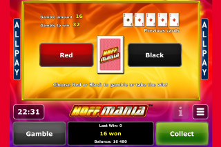 Hoffmania Mobile Slot Gamble Feature