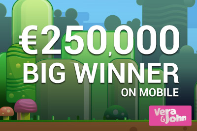 Big Winner, Wins Big on Reel Rush at Vera&John Mobile Casino