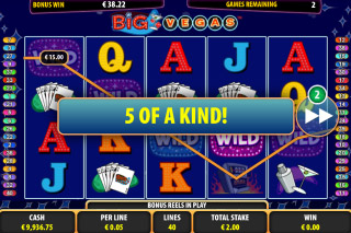 Big Vegas Mobile Slot 5 of Kind Win