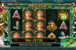 Medusa II Mobile Slot Stacked Wilds