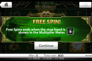 Mr Green Free Spins