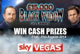 Win Cash Prizes with Playing Black Widow at Sky Vegas Mobile Casino