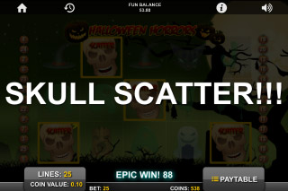 Halloween Horrors Slot Skull Scatters